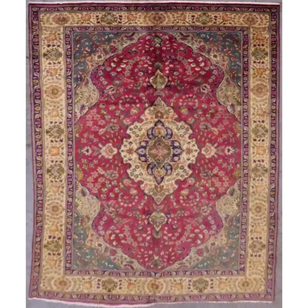 One Of The Kind Persian Tabriz Rug 10'0" x 6'6" zandirugs